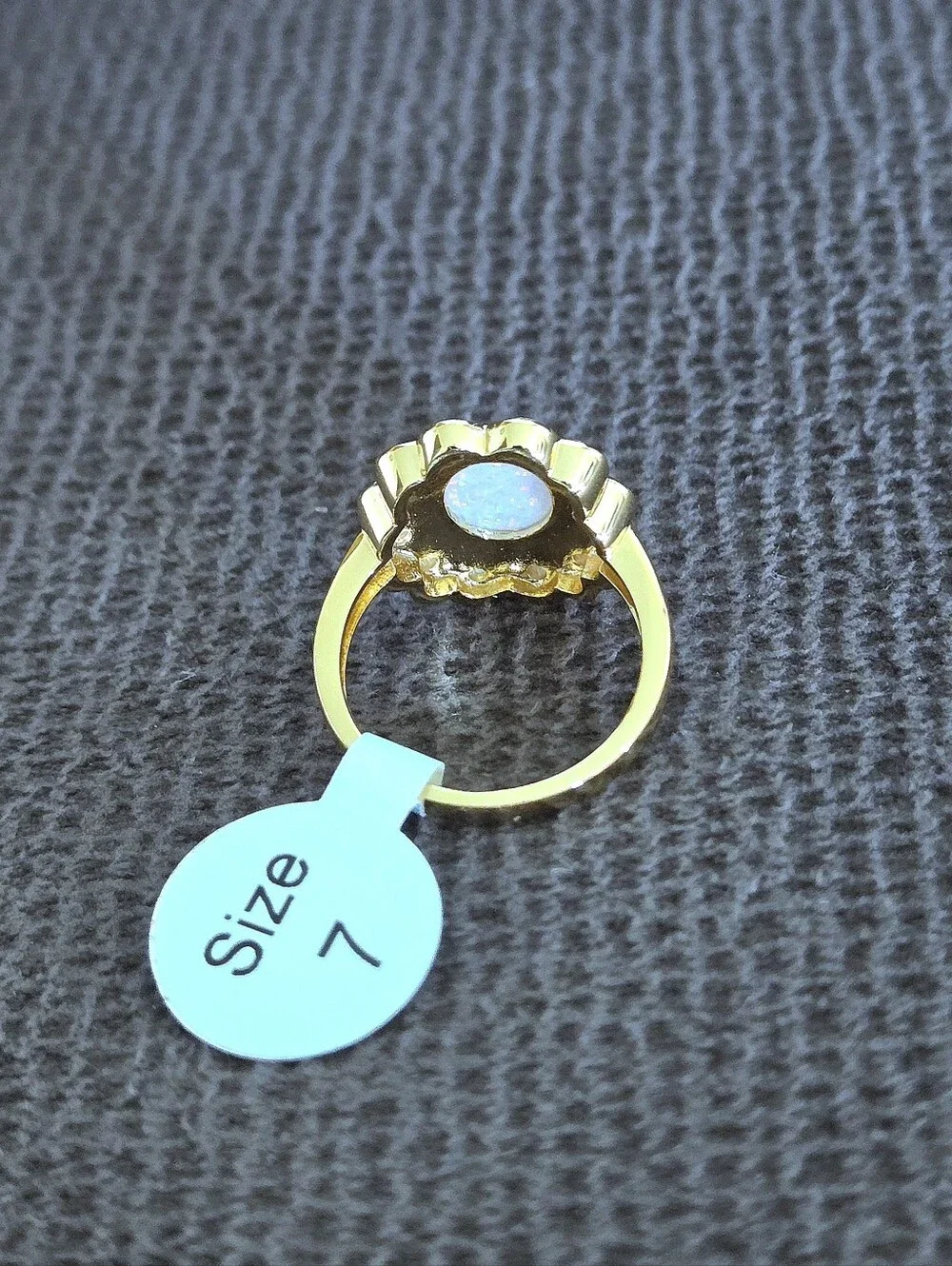 Prime Art & Jewel (PAJ) Oval Halo😇Lab🧪 Created Opal Ring💍 - NWT